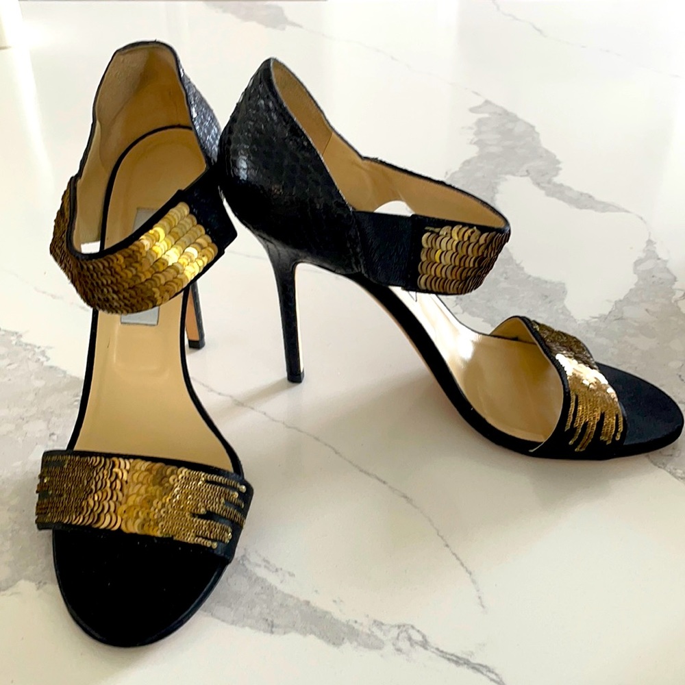 Jimmy Choo  black snakeskin heels size  (9)